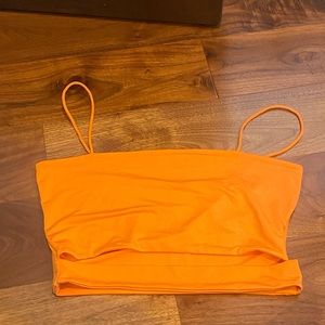 orange tank top